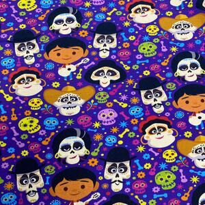 Disney Coco 1 Yard x 60" Stretch Cotton Lycra Apparel Sewing Fabric